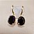 Brinco de OBSIDIANA NEGRA 6x8mm. Pedras Naturais Banhado a Ouro - Imagem 4