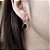 Brinco de OBSIDIANA NEGRA 6x8mm. Pedras Naturais Banhado a Ouro - Imagem 1
