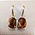 Brinco de OLHO DE TIGRE 6x8mm. Pedras Naturais Banhado a Ouro - Imagem 4