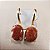 Brinco de PEDRA DO SOL 6x8mm. Pedras Naturais Banhado a Ouro - Imagem 4