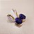 Brinco de QUARTZO AZUL 6x8mm. Pedras Naturais Banhado a Ouro - Imagem 5