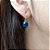 Brinco de QUARTZO AZUL 6x8mm. Pedras Naturais Banhado a Ouro - Imagem 1
