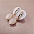Brinco de QUARTZO BRANCO 6x8mm. Pedras Naturais Banhado a Ouro - Imagem 5