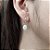 Brinco de QUARTZO BRANCO 6x8mm. Pedras Naturais Banhado a Ouro - Imagem 1