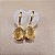 Brinco de CITRINO Oval 6x8mm. Pedras Naturais Banhado a Ouro - Imagem 2