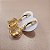 Brinco de CITRINO Oval 6x8mm. Pedras Naturais Banhado a Ouro - Imagem 4