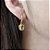 Brinco de CITRINO Oval 6x8mm. Pedras Naturais Banhado a Ouro - Imagem 1