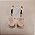 Brinco de QUARTZO ROSA 6x8mm. Pedras Naturais Banhado a Ouro - Imagem 4