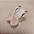 Brinco de QUARTZO ROSA 6x8mm. Pedras Naturais Banhado a Ouro - Imagem 2
