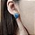 Brinco de QUARTZO AZUL 13mm. Pedras Naturais Banhado a Ouro - Imagem 1