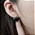 Brinco de OBSIDIANA NEGRA 13mm. Pedras Naturais Banhado a Ouro - Imagem 1