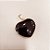 Pingente Coração Obsidiana Negra 26mm. Pedras Naturais Banhado a Ouro - Imagem 3