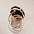 Anel Oval Pedra da Estrela 20x30mm. Pedras Naturais. Banhado a Ouro - Imagem 3