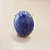 Anel Oval Quartzo Azul 20x30mm. Pedras Naturais. Banhado a Ouro - Imagem 2