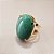 Anel Oval Quartzo Verde 20x30mm. Pedras Naturais. Banhado a Ouro - Imagem 1
