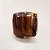 Anel Quadrado Olho de Tigre  25x25mm. Pedras Naturais. Banhado a Ouro - Imagem 2