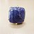 Anel Quadrado Quartzo Azul  25x25mm. Pedras Naturais. Banhado a Ouro - Imagem 2