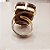 Anel Retangular Olho de Tigre 20x30mm. Pedras Naturais. Banhado a Ouro - Imagem 3
