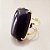 Anel Retangular Pedra da Estrela 20x30mm. Pedras Naturais. Banhado a Ouro - Imagem 1