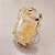Anel Retangular Citrino 20x30mm. Pedras Naturais. Banhado a Ouro - Imagem 1