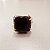 Anel Quadrado Obsidiana Negra 15x15mm. Pedras Naturais. Banhado a Ouro - Imagem 2