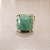 Anel Quadrado Quartzo Verde 15x15mm. Pedras Naturais. Banhado a Ouro - Imagem 2