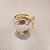 Anel Redondo Cristal 15mm. Pedras Naturais. Banhado a Ouro - Imagem 2