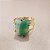 Anel Retangular Agata Verde 13x18mm. Pedras Naturais. Banhado a Ouro - Imagem 2