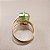 Anel Retangular Agata Verde 13x18mm. Pedras Naturais. Banhado a Ouro - Imagem 3