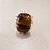 Anel Retangular Olho de Tigre 13x18mm. Pedras Naturais. Banhado a Ouro - Imagem 2