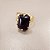 Anel Retangular Pedra da Estrela 13x18mm. Pedras Naturais. Banhado a Ouro - Imagem 2
