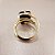 Anel Retangular Pedra da Estrela 13x18mm. Pedras Naturais. Banhado a Ouro - Imagem 3