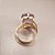 Anel Retangular Ametista 13x18mm. Pedras Naturais. Banhado a Ouro - Imagem 3