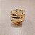 Anel Retangular Citrino 13x18mm. Pedras Naturais. Banhado a Ouro - Imagem 2