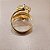 Anel Retangular Citrino 13x18mm. Pedras Naturais. Banhado a Ouro - Imagem 3