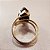 Anel Navete Obsidiana Negra 18mm. Pedras Naturais. Banhado a Ouro - Imagem 3