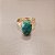 Anel Oval Amazonita 10x14mm. Pedras Naturais. Banhado a Ouro - Imagem 2