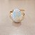 Anel Oval Opalina Pedra da Lua 10x14mm. Pedras Naturais. Banhado a Ouro - Imagem 2