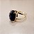 Anel Oval Pedra da Estrela 10x14mm. Pedras Naturais. Banhado a Ouro - Imagem 1
