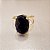 Anel Oval Pedra da Estrela 10x14mm. Pedras Naturais. Banhado a Ouro - Imagem 2