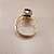 Anel Oval Pedra da Estrela 10x14mm. Pedras Naturais. Banhado a Ouro - Imagem 3