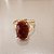 Anel Oval Pedra do Sol 10x14mm. Pedras Naturais. Banhado a Ouro - Imagem 2
