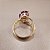 Anel Oval Ametista 10x14mm. Pedras Naturais. Banhado a Ouro - Imagem 3