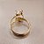 Anel Oval Cristal 10x14mm. Pedras Naturais. Banhado a Ouro - Imagem 3