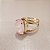 Anel Oval Quartzo Rosa 10x14mm. Pedras Naturais. Banhado a Ouro - Imagem 1