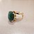 Anel Oval Quartzo Verde 10x14mm. Pedras Naturais. Banhado a Ouro - Imagem 1