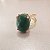 Anel Oval Quartzo Verde 10x14mm. Pedras Naturais. Banhado a Ouro - Imagem 2