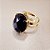 Anel Oval Pedra da Estrela 15X20mm. Pedras Naturais. Banhado a Ouro - Imagem 1