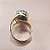 Anel Oval Quartzo Azul Trolita 15X20mm. Pedras Naturais. Banhado a Ouro - Imagem 3