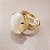 Anel Oval Citrino 15X20mm. Pedras Naturais. Banhado a Ouro - Imagem 1